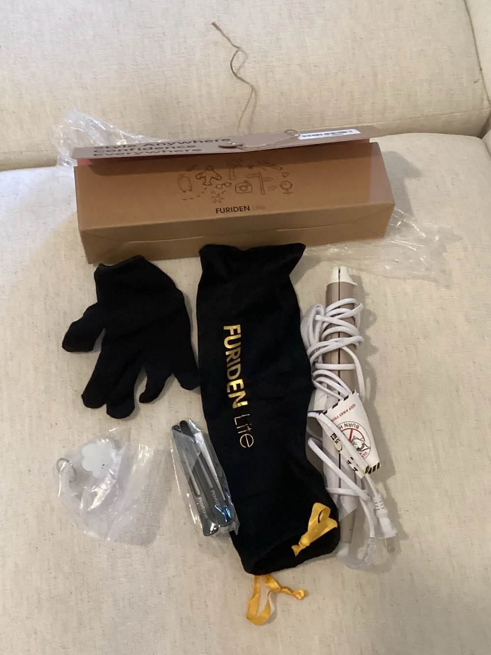 Furiden Lite Styling tools I inch, straightener and curler, White, NWT